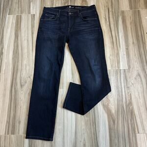 7 Seven For All Mankind Jeans Size 34x29.5 Men's Standard Straight Leg Dark Wash